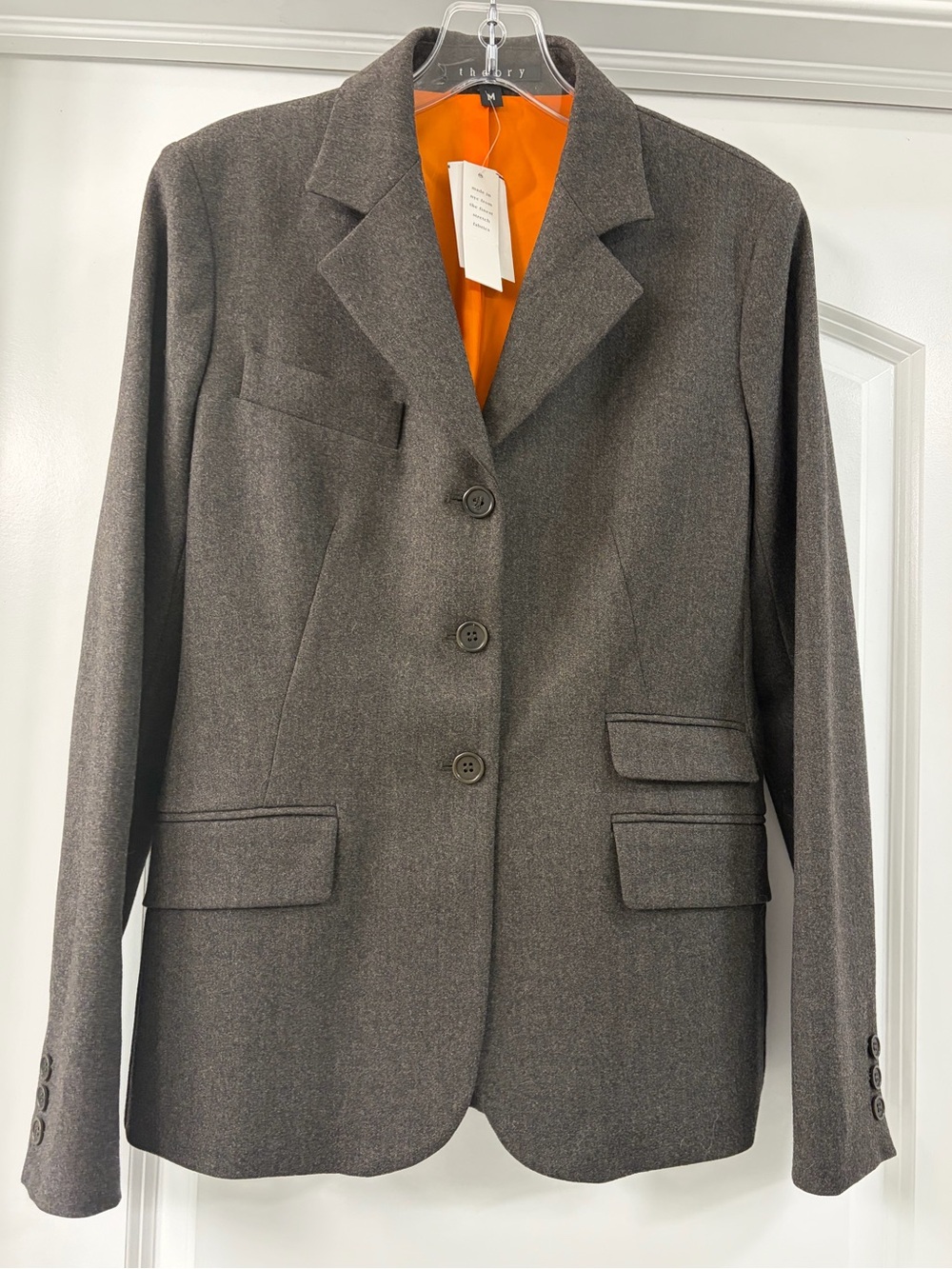 Theory NEW Alexa wool blazer in bark ( brown) color. Size Medium women’s